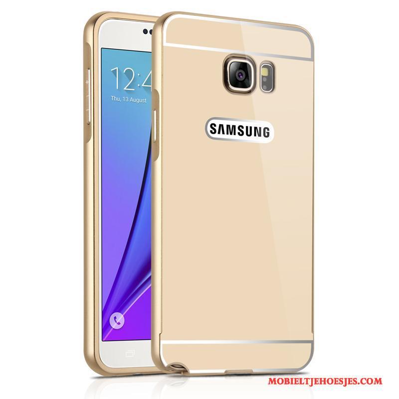 Samsung Galaxy Note 5 Omlijsting Mobiele Telefoon Anti-fall Hoesje Ster Zilver Bescherming