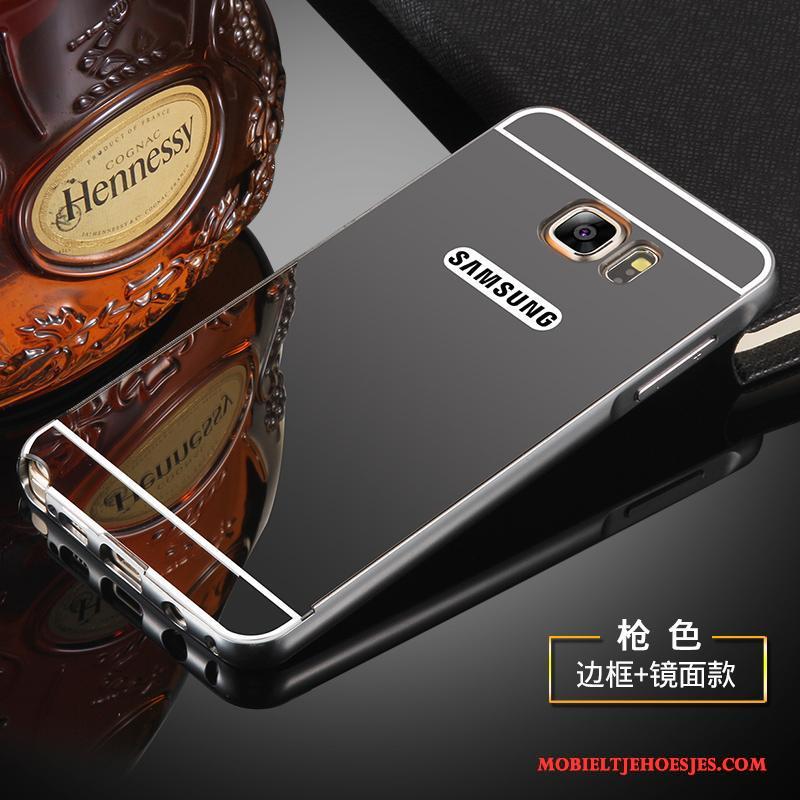 Samsung Galaxy Note 5 Omlijsting Mobiele Telefoon Anti-fall Hoesje Ster Zilver Bescherming