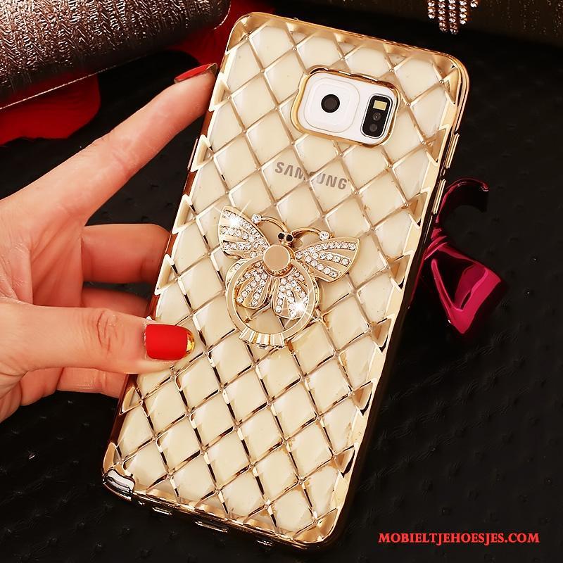 Samsung Galaxy Note 5 Ster Hoesje Bescherming Ring Dun Met Strass Rose Goud