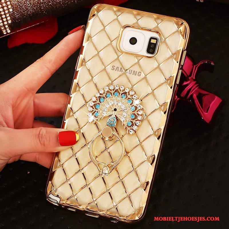 Samsung Galaxy Note 5 Ster Hoesje Bescherming Ring Dun Met Strass Rose Goud