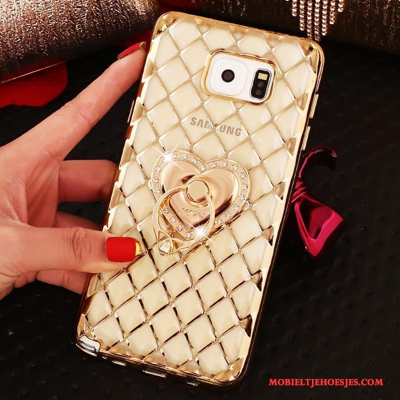 Samsung Galaxy Note 5 Ster Hoesje Bescherming Ring Dun Met Strass Rose Goud