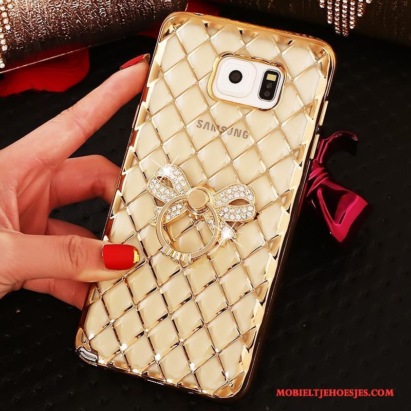 Samsung Galaxy Note 5 Ster Hoesje Bescherming Ring Dun Met Strass Rose Goud