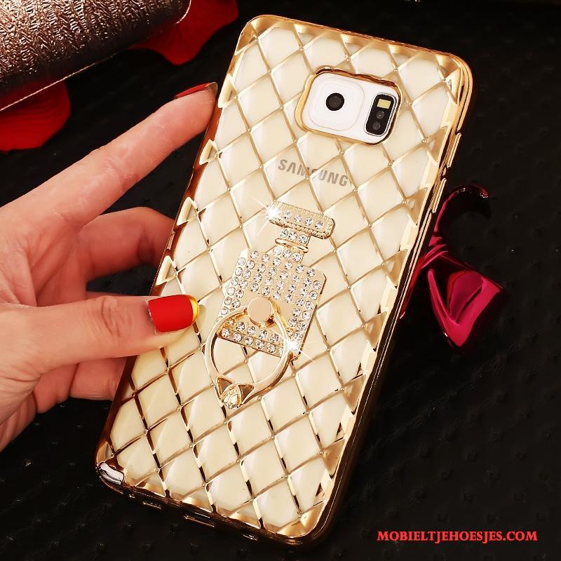 Samsung Galaxy Note 5 Ster Hoesje Bescherming Ring Dun Met Strass Rose Goud