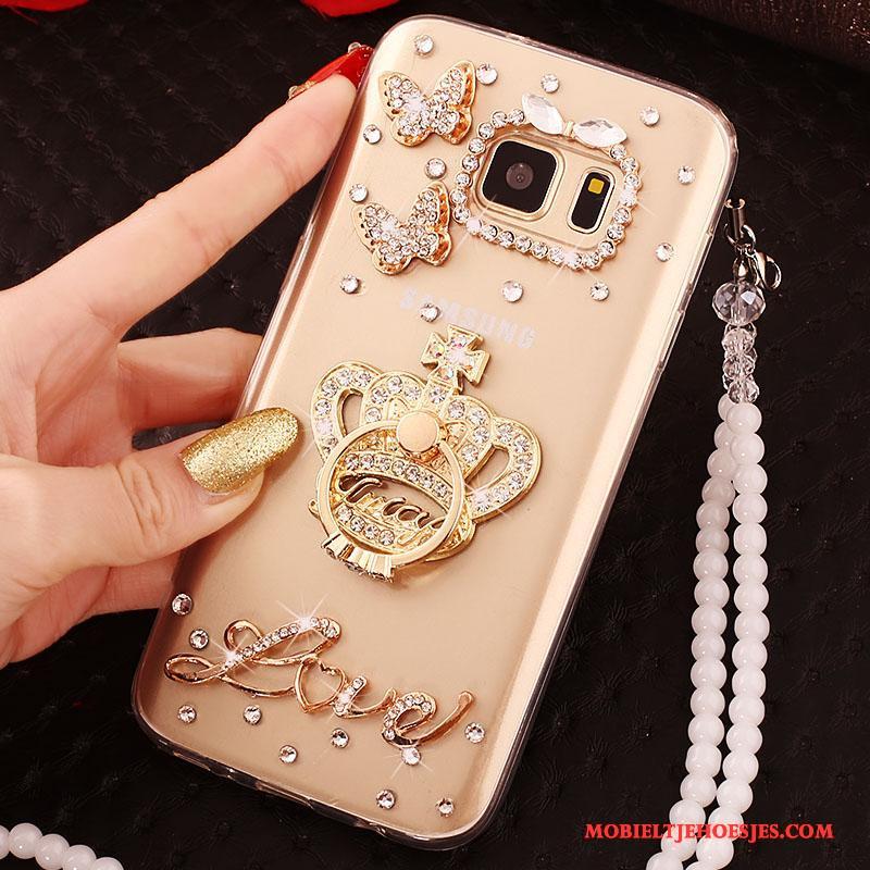 Samsung Galaxy Note 5 Zacht Ring Bescherming Ster Met Strass Hoesje Telefoon