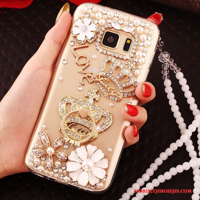 Samsung Galaxy Note 5 Zacht Ring Bescherming Ster Met Strass Hoesje Telefoon