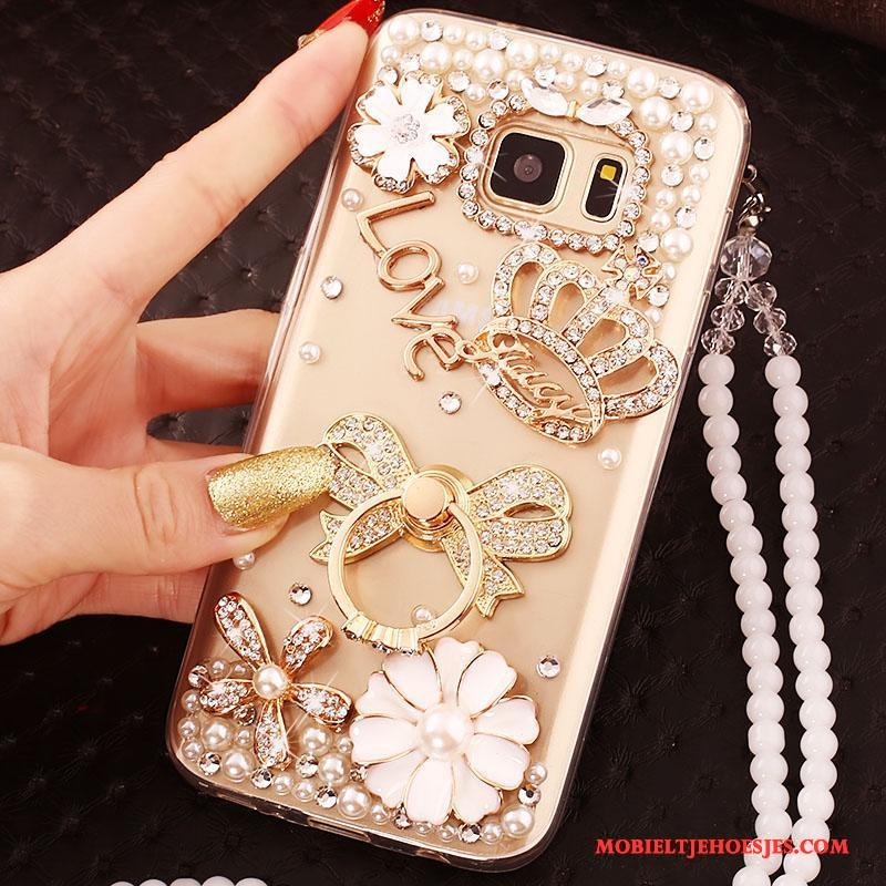 Samsung Galaxy Note 5 Zacht Ring Bescherming Ster Met Strass Hoesje Telefoon