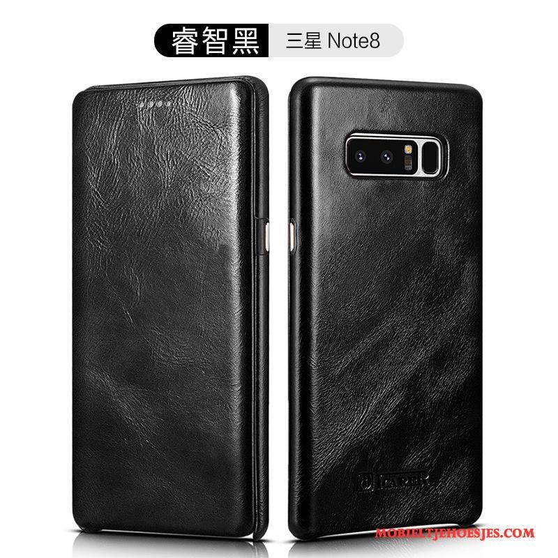 Samsung Galaxy Note 8 All Inclusive Hoes Bedrijf Folio Echt Leer Mobiele Telefoon Hoesje Telefoon