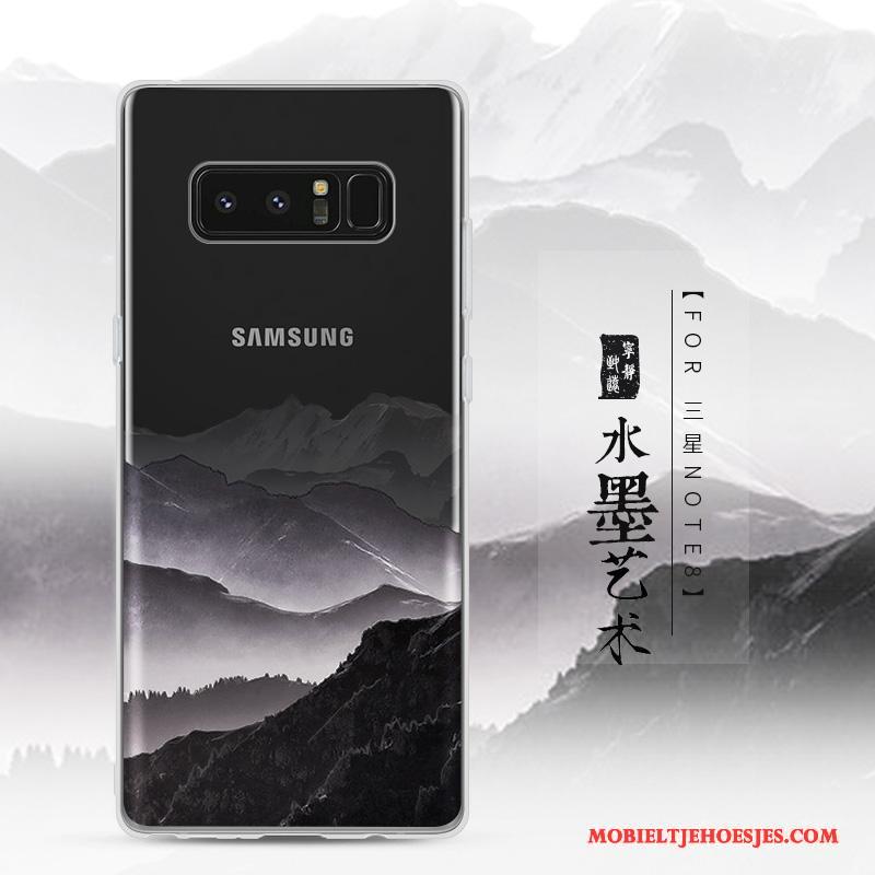 Samsung Galaxy Note 8 Anti-fall Bescherming Doorzichtig Hoesje Telefoon Ster Landschap Zacht