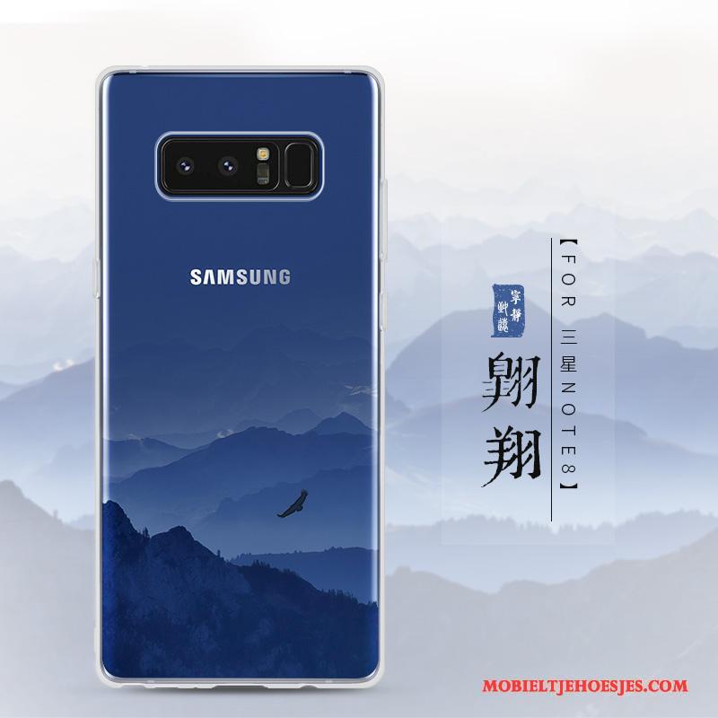 Samsung Galaxy Note 8 Anti-fall Bescherming Doorzichtig Hoesje Telefoon Ster Landschap Zacht