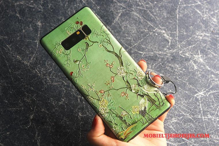 Samsung Galaxy Note 8 Anti-fall Dun Hemming Bescherming Ster Hoesje Telefoon Groen
