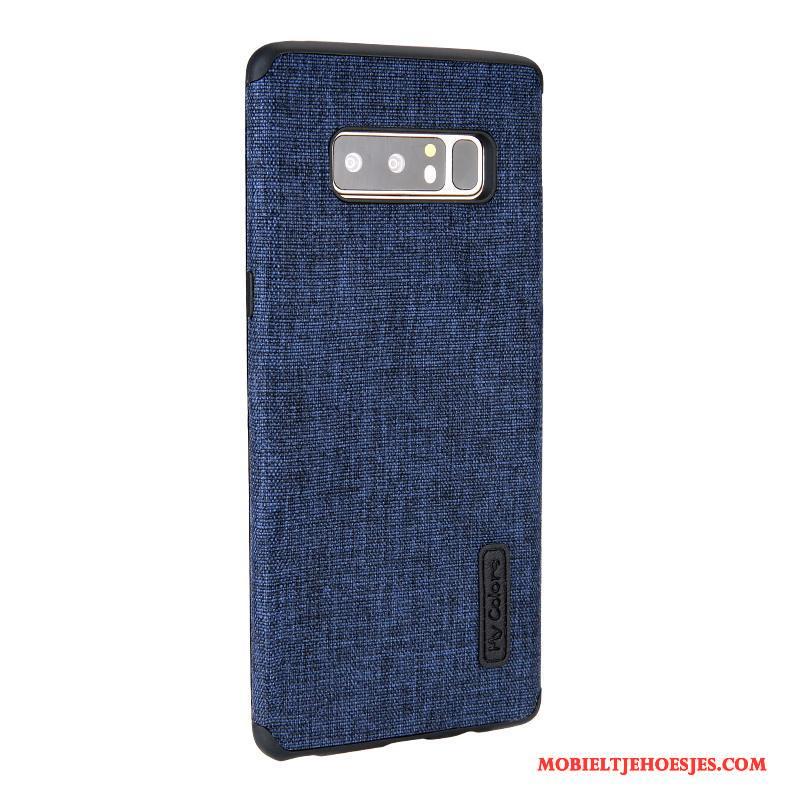 Samsung Galaxy Note 8 Anti-fall Hoes Blauw Hoesje Telefoon Doek Bescherming