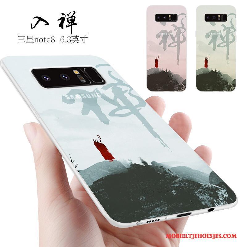 Samsung Galaxy Note 8 Hoes Anti-fall Ster Geel Hoesje Telefoon Siliconen Scheppend