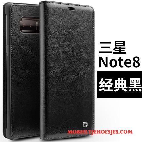Samsung Galaxy Note 8 Hoes Ster Hoesje Telefoon Mobiele Telefoon Bescherming Bruin Leren Etui