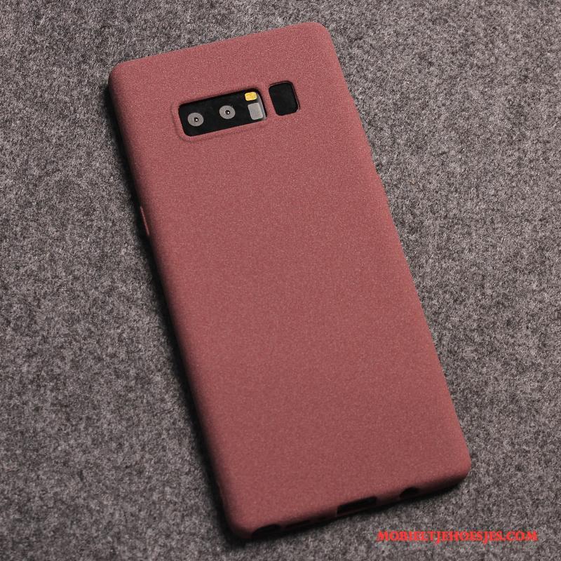 Samsung Galaxy Note 8 Hoesje Drijfzand Bescherming Hoes Persoonlijk Eenvoudige Rood Anti-fall