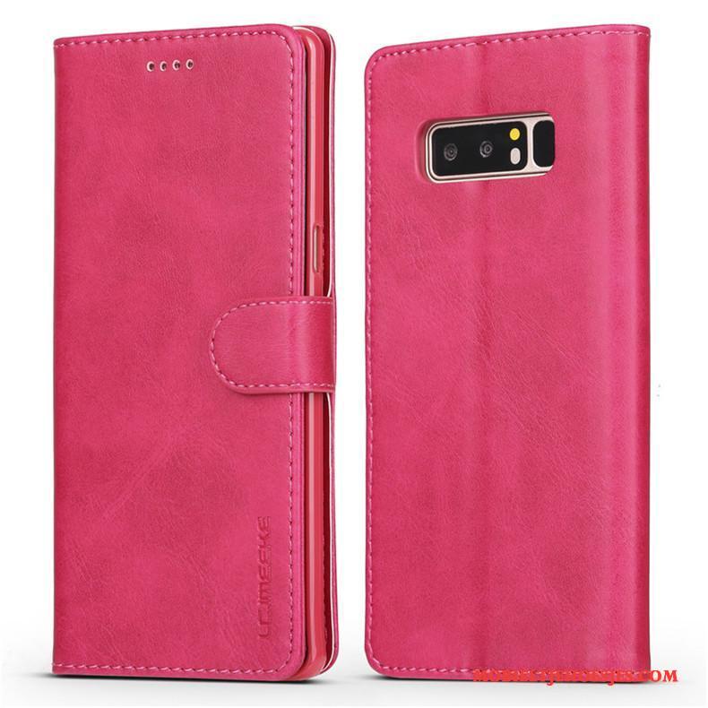 Samsung Galaxy Note 8 Hoesje Geel Bedrijf Mobiele Telefoon Anti-fall Clamshell Leren Etui Bescherming