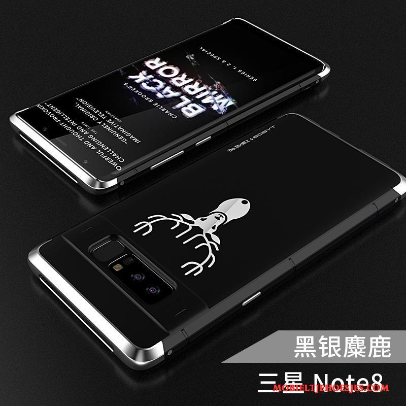 Samsung Galaxy Note 8 Hoesje Scheppend Dun Ster Hoes Metaal Anti-fall Zilver