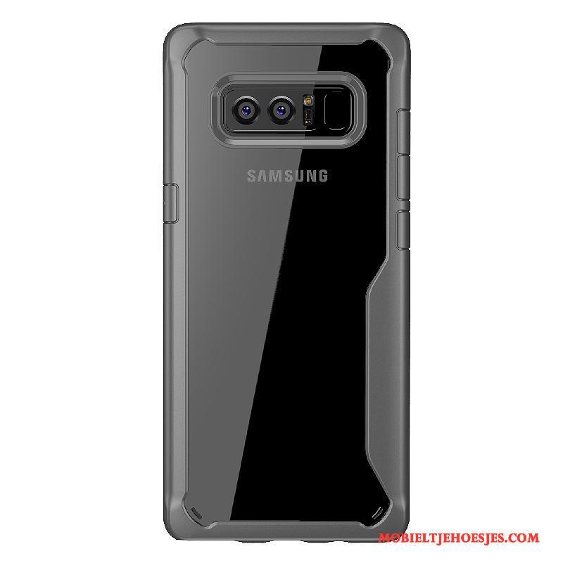 Samsung Galaxy Note 8 Hoesje Siliconen Hoes Bescherming Scheppend Ster Zwart Trend