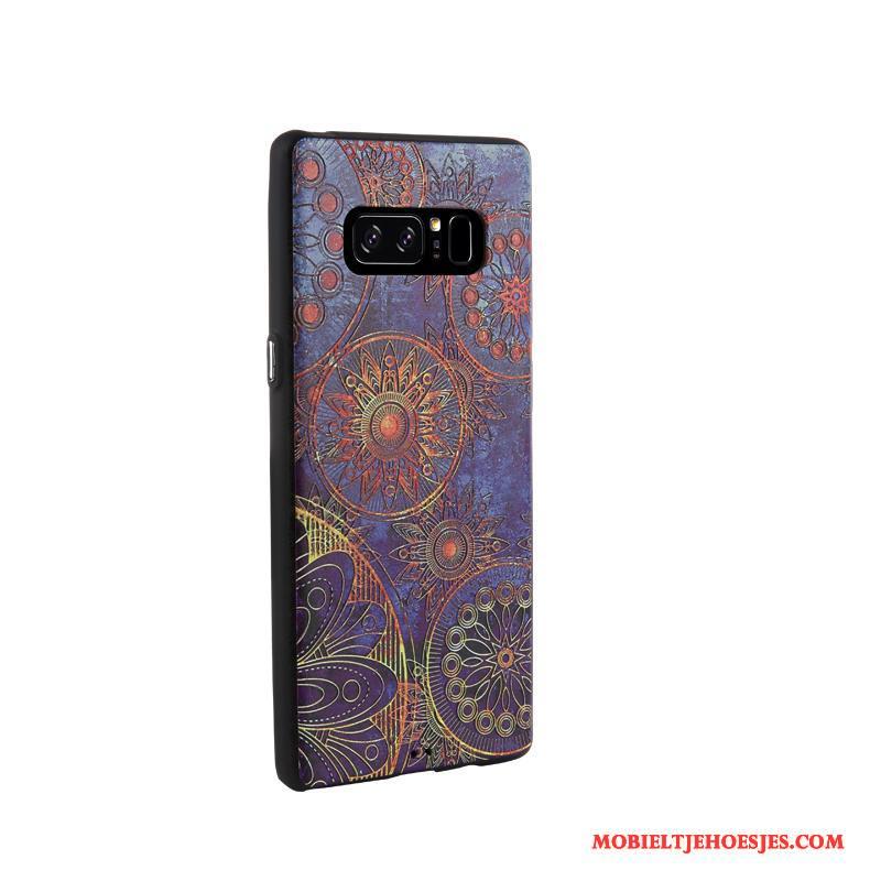 Samsung Galaxy Note 8 Hoesje Spotprent Bedrijf Zacht Hoes Trend Wit Ster