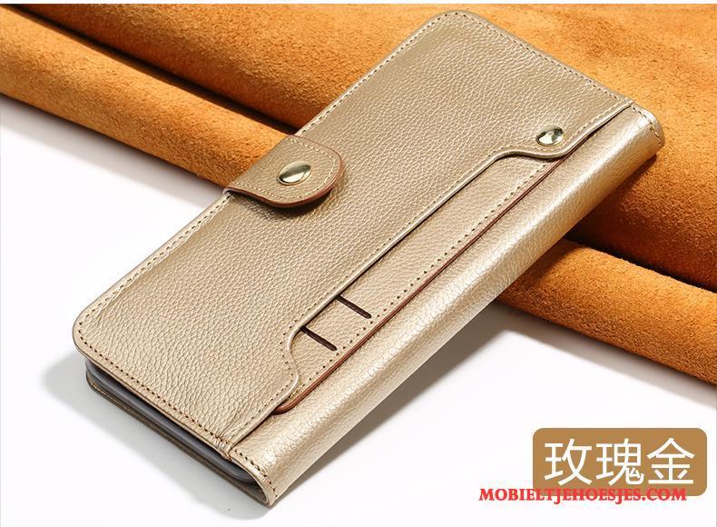 Samsung Galaxy Note 8 Hoesje Telefoon Luxe Rose Goud Kaart Bedrijf Anti-fall Clamshell