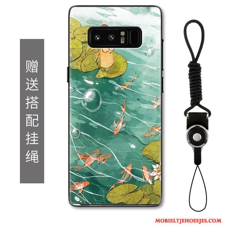 Samsung Galaxy Note 8 Persoonlijk Reliëf Hoes Licht Scheppend Hoesje Telefoon Chinese Stijl