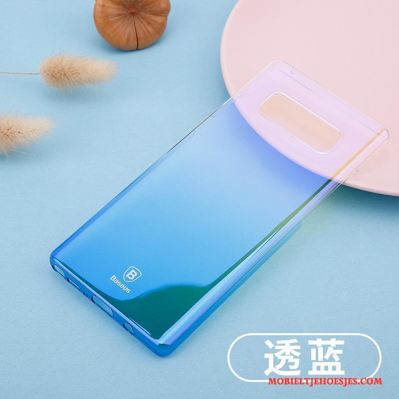 Samsung Galaxy Note 8 Siliconen Schrobben Ster All Inclusive Hoesje Telefoon Blauw Roze