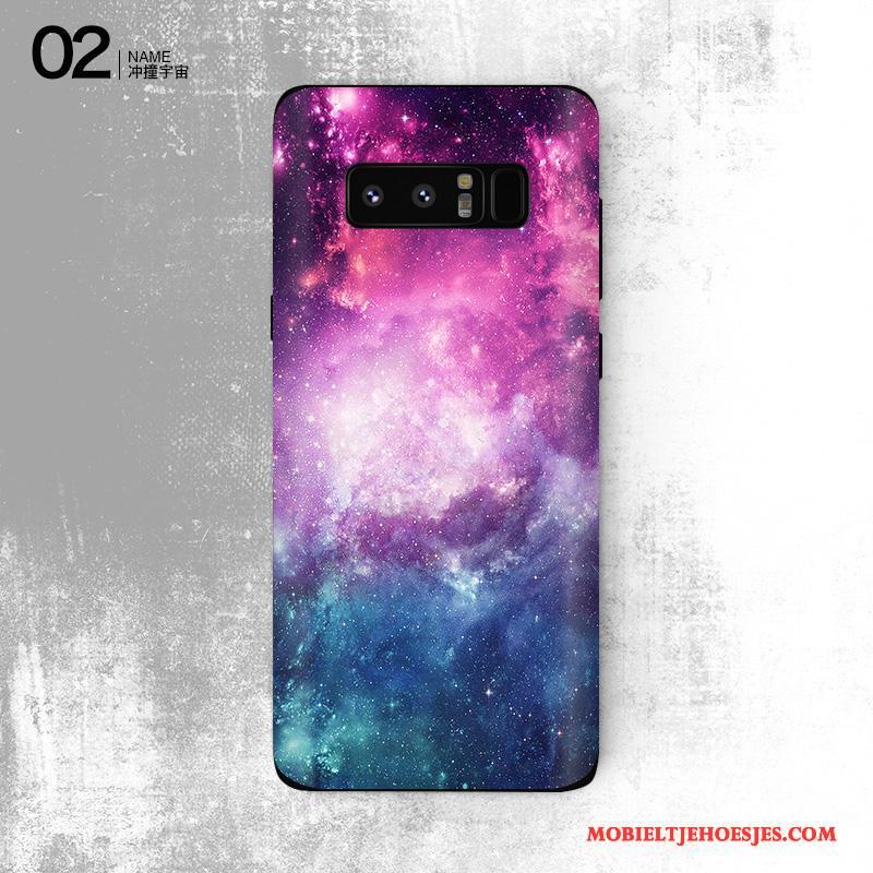 Samsung Galaxy Note 8 Skärmskydd Mobiele Telefoon Ster Purper Bescherming Kleur Hoesje