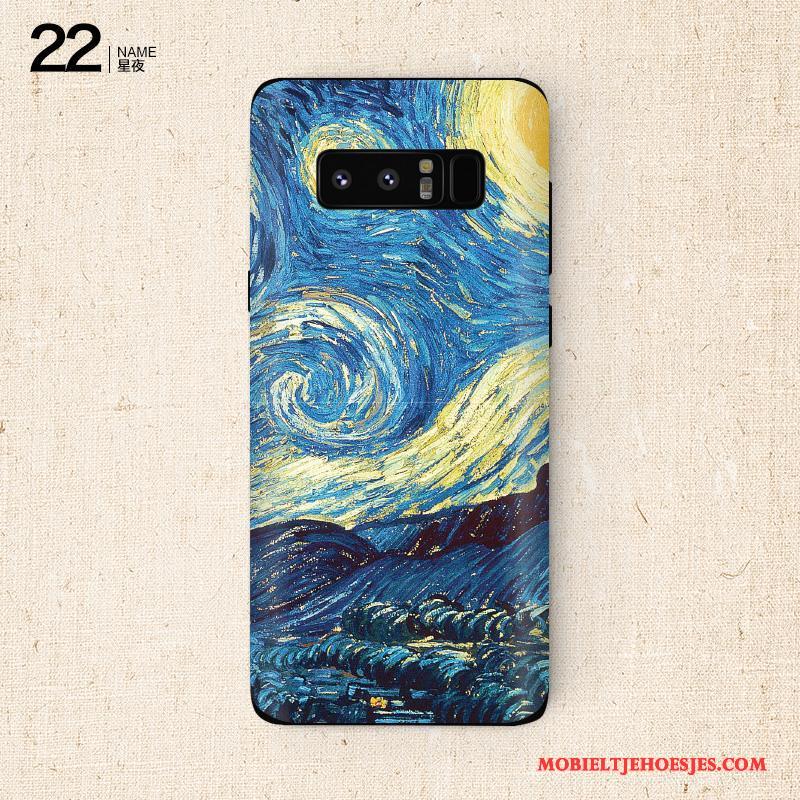 Samsung Galaxy Note 8 Skärmskydd Mobiele Telefoon Ster Purper Bescherming Kleur Hoesje