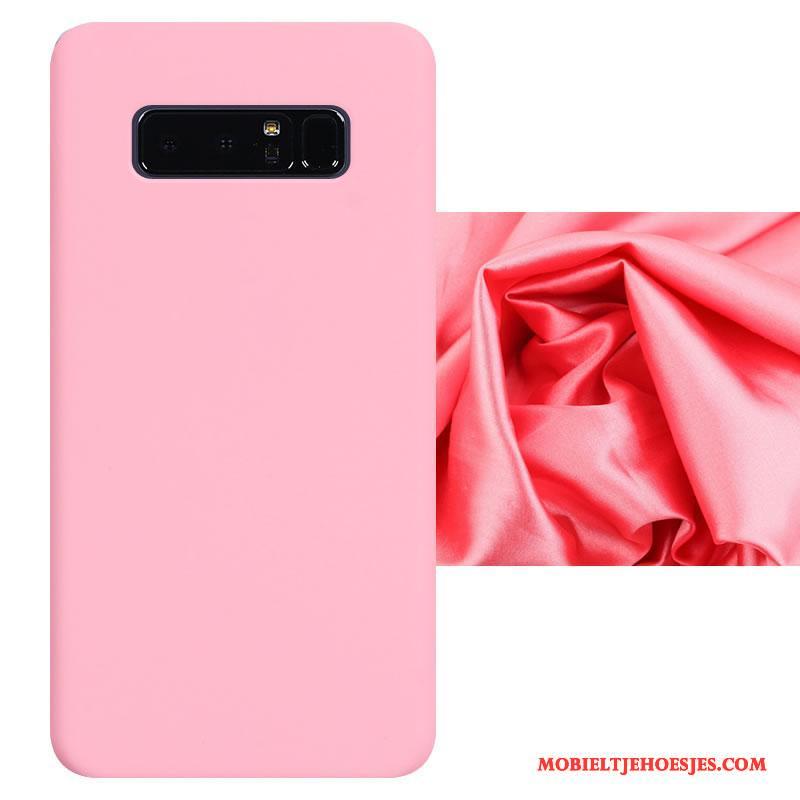 Samsung Galaxy Note 8 Ster Eenvoudige Anti-fall Hoesje Telefoon Roze Kleur Hard