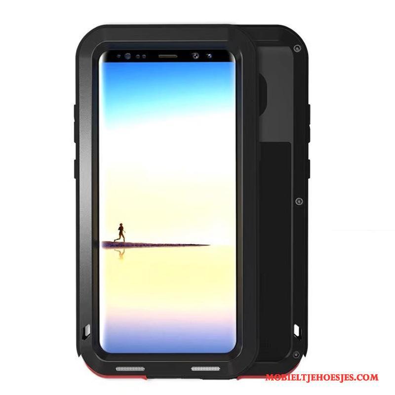 Samsung Galaxy Note 8 Ster Hoesje All Inclusive Metaal Geel Telefoon Mobiele Telefoon