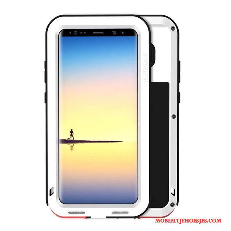 Samsung Galaxy Note 8 Ster Hoesje All Inclusive Metaal Geel Telefoon Mobiele Telefoon