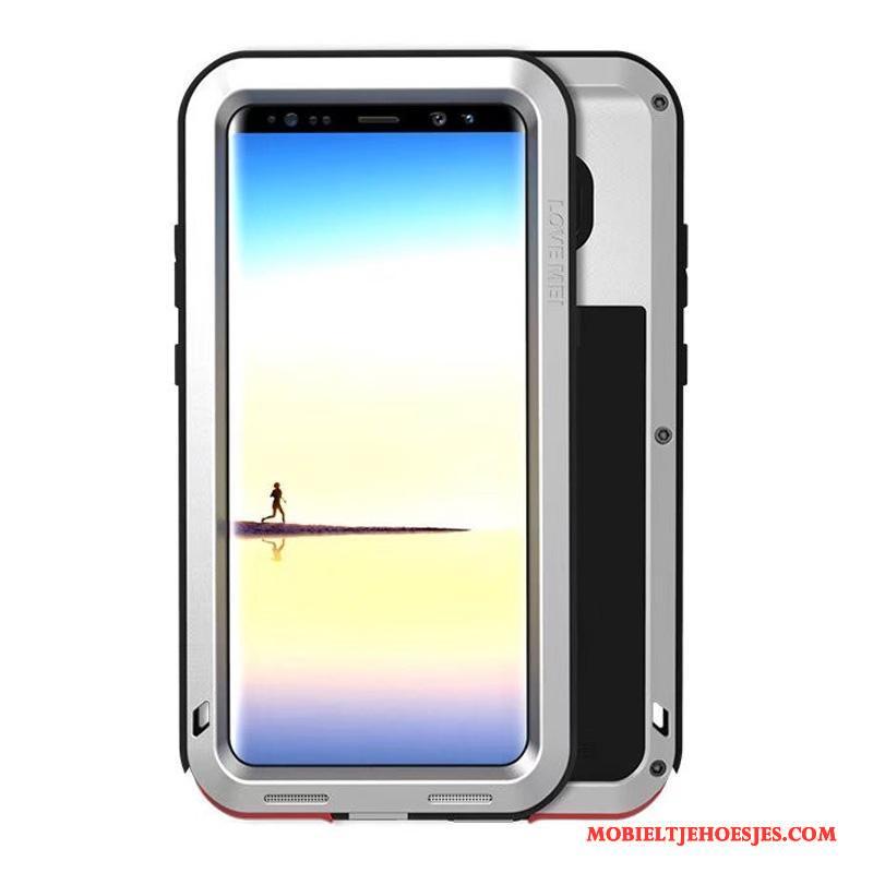 Samsung Galaxy Note 8 Ster Hoesje All Inclusive Metaal Geel Telefoon Mobiele Telefoon