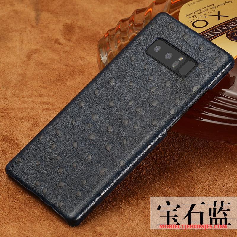 Samsung Galaxy Note 8 Trend Leren Etui Anti-fall Scheppend Zwart Rood Hoesje Telefoon