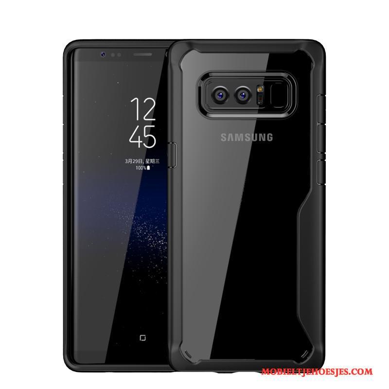 Samsung Galaxy Note 8 Zacht Hoesje Telefoon All Inclusive Ster Rood Doorzichtig Bescherming