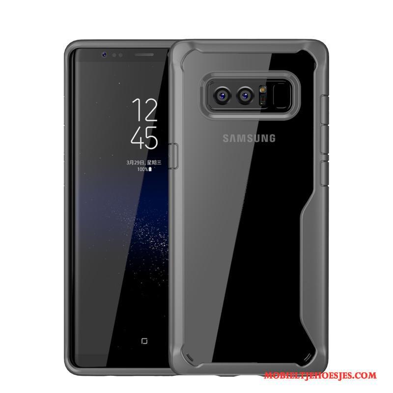 Samsung Galaxy Note 8 Zacht Hoesje Telefoon All Inclusive Ster Rood Doorzichtig Bescherming