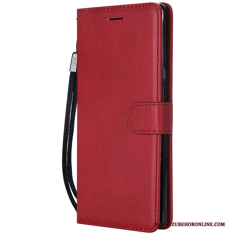 Samsung Galaxy Note 9 Effen Kleur Hoesje Telefoon Anti-fall Folio Purper Ster Bescherming