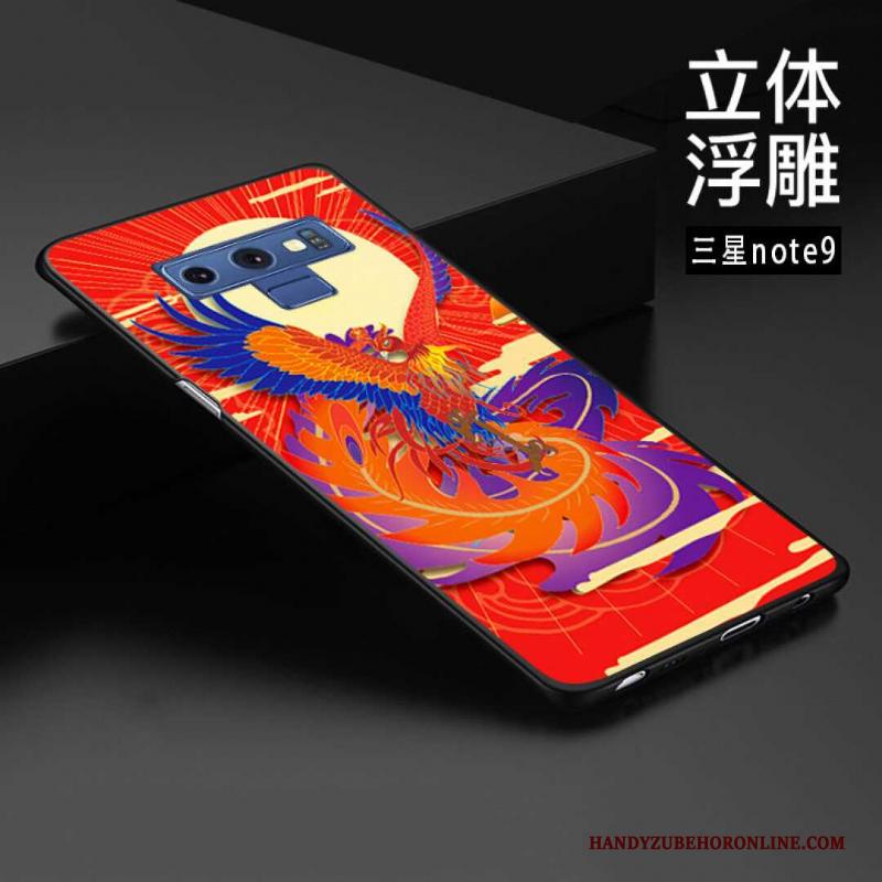 Samsung Galaxy Note 9 Hoes Ster Reliëf Chinese Stijl Bescherming Pas Hoesje Telefoon