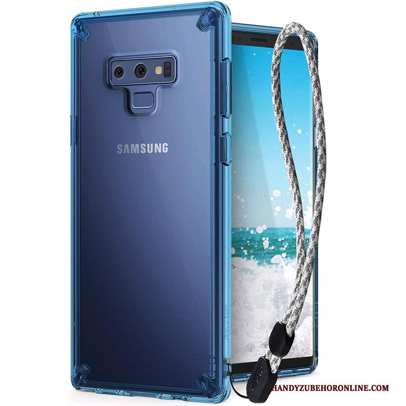 Samsung Galaxy Note 9 Hoesje Telefoon Hanger Doorzichtig Purper Trendy Merk Hard Dun