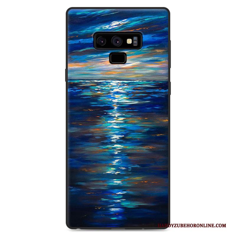 Samsung Galaxy Note 9 Purper Scheppend Spotprent Hoes Anti-fall All Inclusive Hoesje Telefoon