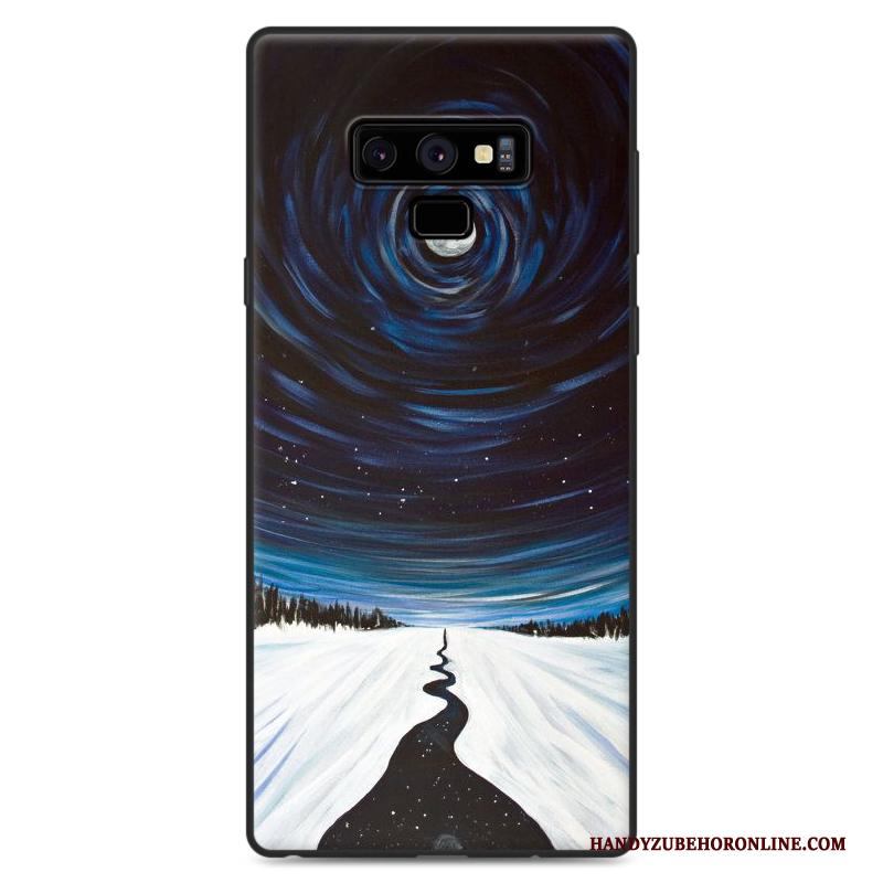 Samsung Galaxy Note 9 Purper Scheppend Spotprent Hoes Anti-fall All Inclusive Hoesje Telefoon