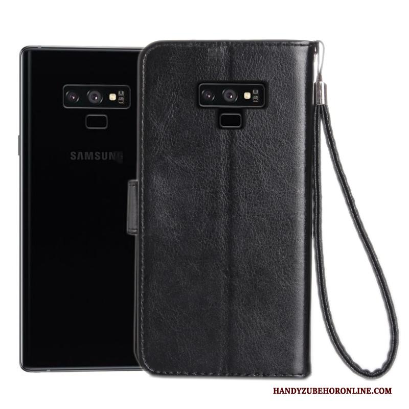 Samsung Galaxy Note 9 Roze Folio Ster Anti-fall Bescherming Hoesje Telefoon Zacht