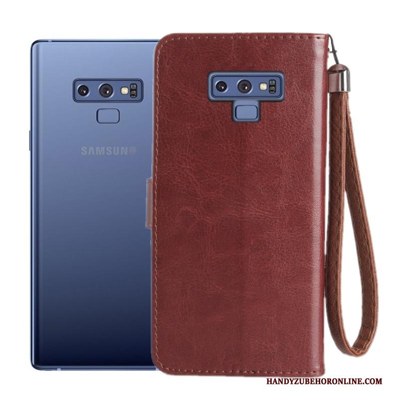 Samsung Galaxy Note 9 Roze Folio Ster Anti-fall Bescherming Hoesje Telefoon Zacht