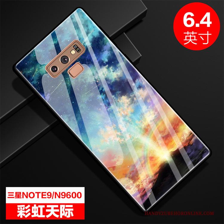 Samsung Galaxy Note 9 Spiegel Blauw Glas Hoes Anti-fall Bescherming Hoesje