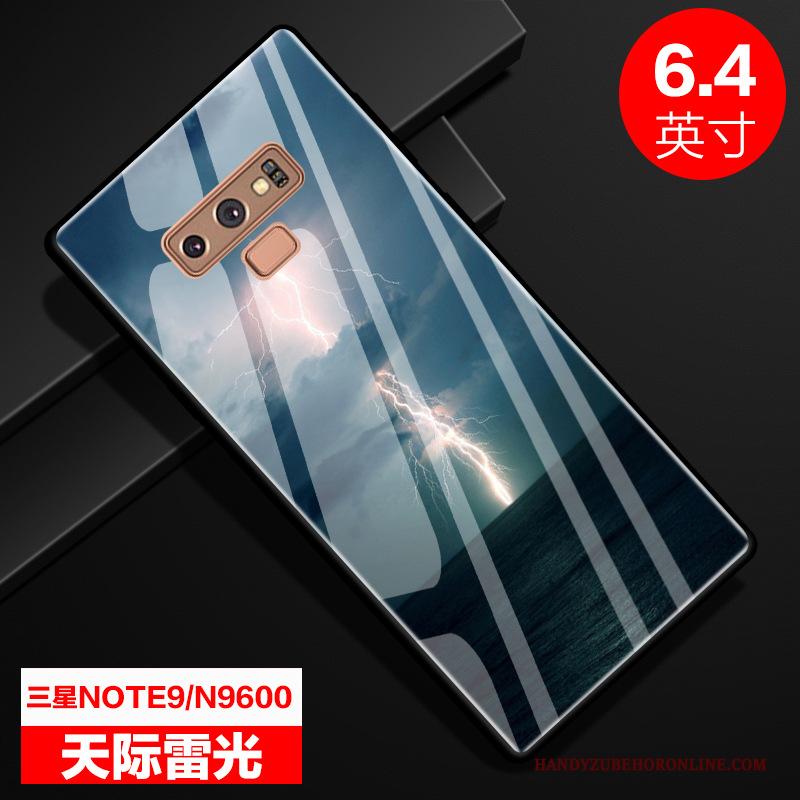 Samsung Galaxy Note 9 Spiegel Blauw Glas Hoes Anti-fall Bescherming Hoesje