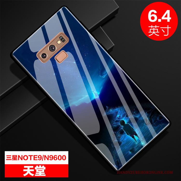 Samsung Galaxy Note 9 Spiegel Blauw Glas Hoes Anti-fall Bescherming Hoesje