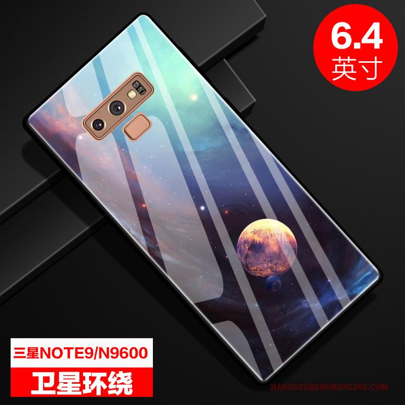 Samsung Galaxy Note 9 Spiegel Blauw Glas Hoes Anti-fall Bescherming Hoesje