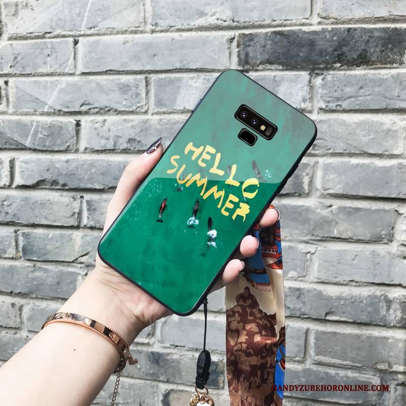 Samsung Galaxy Note 9 Ster Vers Persoonlijk Hanger Kat Hoesje Telefoon Gehard Glas