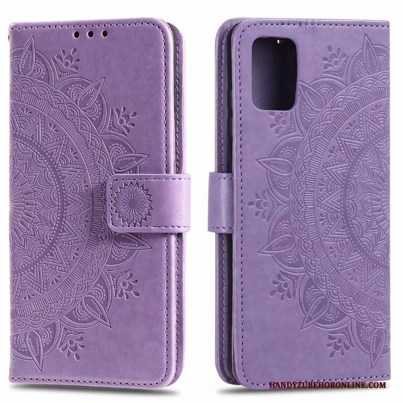 Samsung Galaxy Note20 Hoesje Kaart Ster Tas Hoes Leren Etui Roze Mobiele Telefoon