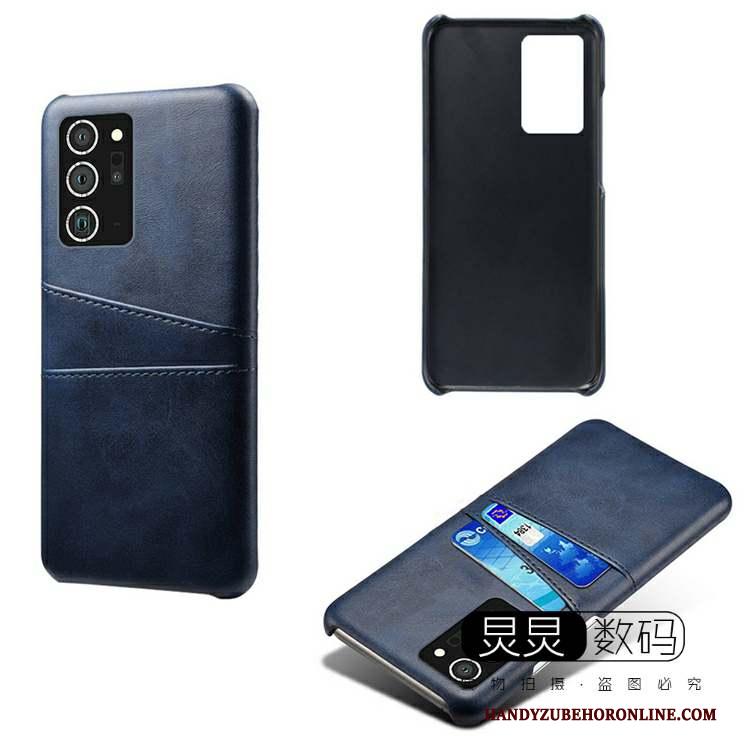 Samsung Galaxy Note20 Hoesje Telefoon Ster Vintage Geel Kaart Leren Etui