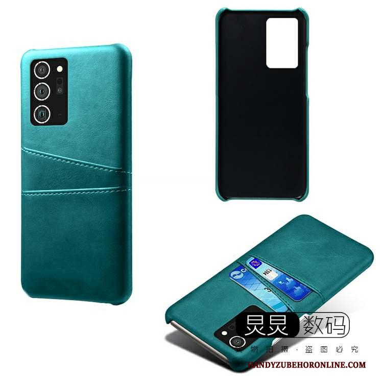 Samsung Galaxy Note20 Hoesje Telefoon Ster Vintage Geel Kaart Leren Etui