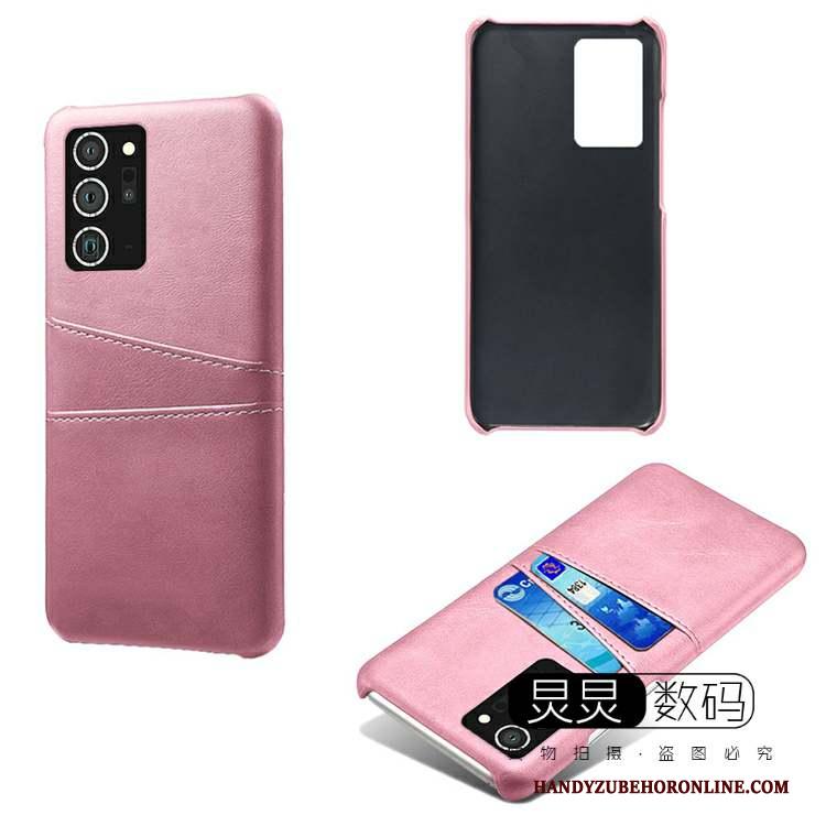 Samsung Galaxy Note20 Hoesje Telefoon Ster Vintage Geel Kaart Leren Etui